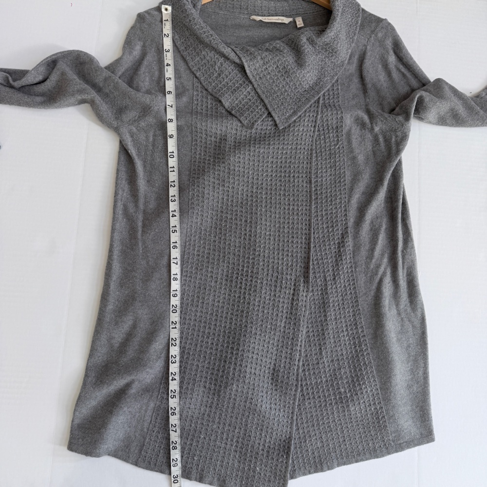 Soft Surroundings Women's Gray Knitted Monochrome Sweater Size M - Picture 6 of 9